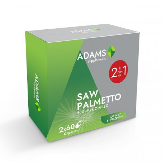 Pachet Saw Palmetto 500mg 60 capsule 1+1 GRATIS